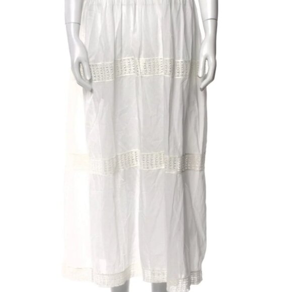 NWT 2024 ULLA JOHNSON Thalia Crochet-trimmed Voile Coverup in Cowrie XS $590 - Picture 12 of 12